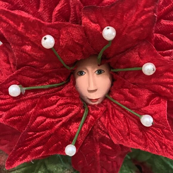 Dept 56 Patience Brewster Krinkles Red Poinsettia Fairy Figurine Ornament W/Box - Picture 5 of 17